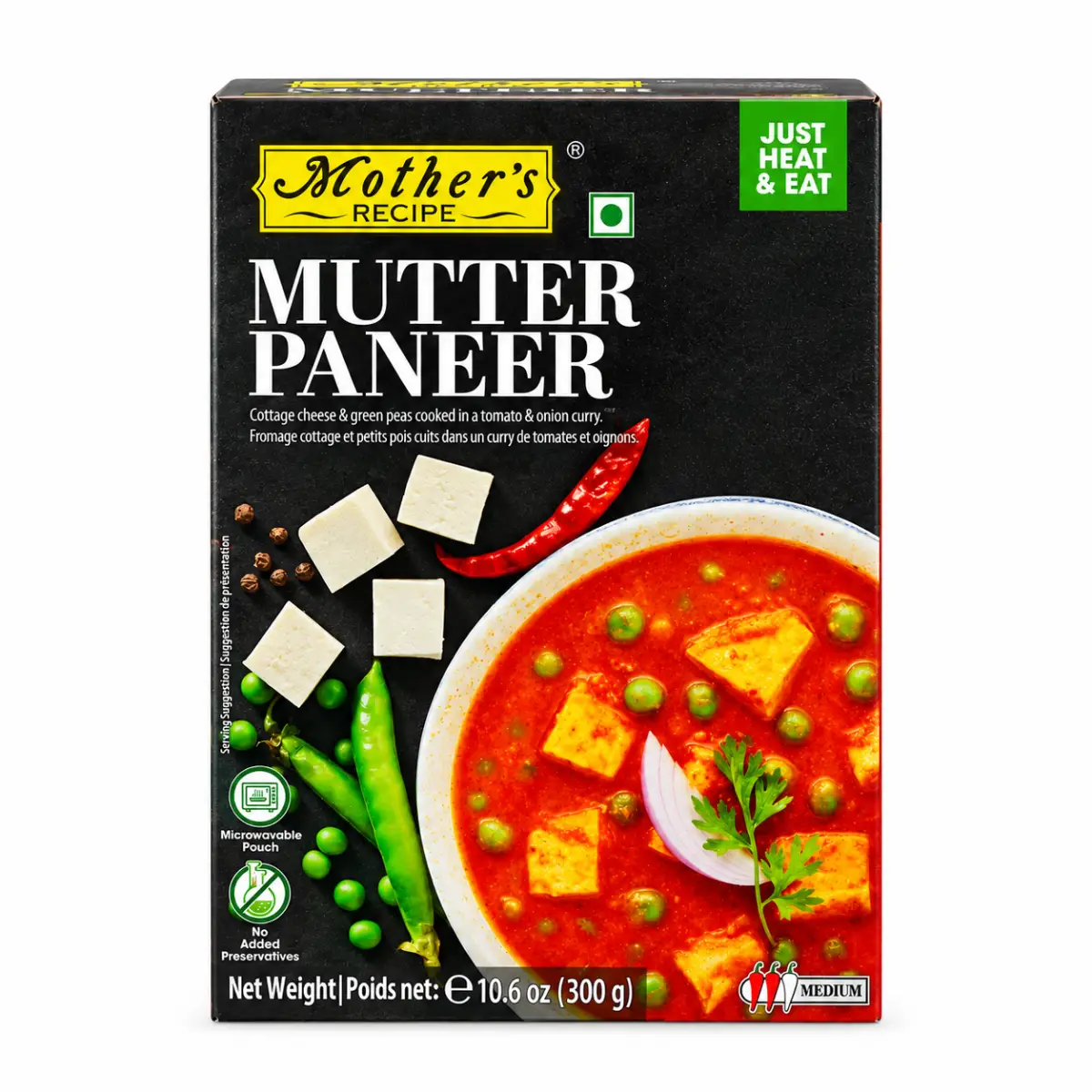 Mother’s Recipe Mutter Paneer - 300g — Halal Spices & Herbs available at Takumi Halal Mart Japan