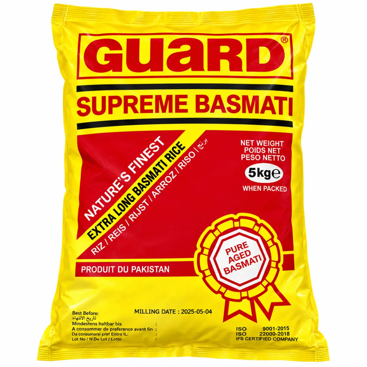 Guard Supreme Basmati Rice – 5kg — Halal Rice & Grains available at Takumi Halal Mart Japan